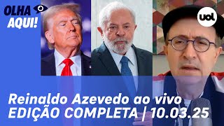 Reinaldo Azevedo ao vivo: briga interna no PT; Alckmin x Trump; PGR mira corrupção e PCC l OLHA AQUI