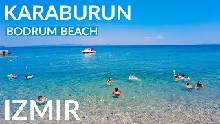 Bodrum Beach, Karaburun: A Crystal-Clear Gem in Izmir | 4K Walking Tour (2023)