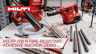 Hilti HIT-FP 700 R Adhesive Anchor - Demonstration and Overview