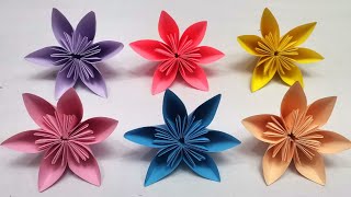 HOW TO MAKE A KUSUDAMA PAPER FLOWER/ ORIGAMI KUSUDAMA FLOWER/ DIY-PAPER CRAFTS