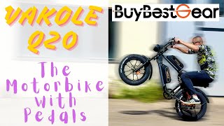 VAKOLE Q20 - THE MOTORBIKE WITH PEDALS - FULL TEST, UNLOCK FULL POWER, TOP SPEED - 4K