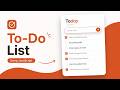 Build A Modern To-Do List App With HTML CSS JavaScript | Complete Tutorial