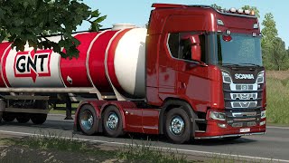 Driving Scania S520 Episode 6 - Packed Glass Delivery to Petersburg - ETS2