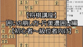 【将棋講座】 囲いの崩し方-片美濃囲い編- 【初心者～級位者向け】