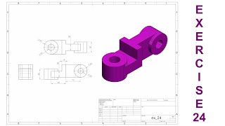 ⚡ SOLIDWORKS || Beginners Tutorial || Exercise - 24 || with narration.
