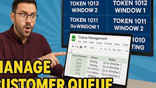 Google Sheet for Customer Queue Management Service with Display Board on Counter