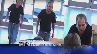 Monday's Most Wanted: Kingsport police release pictures of counterfeit check suspect