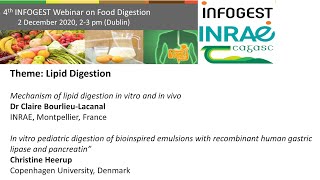 4th International INFOGEST Webinar on Food Digestion: Lipid Digestion