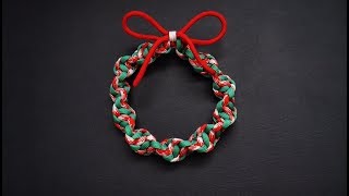 How To Make a Paracord Christmas Wreath | Spiral Paracord Wreath Tutorial