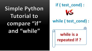 Simple Python Tutorial to compare if and while #if #while #python #simple