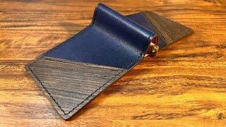 Haruleather chコラボ / ローズウッド＆レザーのクリップウォレット制作