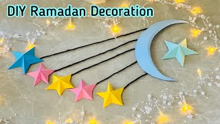 DIY Eid & Ramadan Mubarak Decoration idea🌙⭐️/ Easy Ramadan Decoration / Beautiful Eid paper crafts
