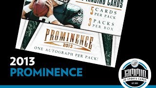 2013 Panini Prominence Football Hobby Box Break