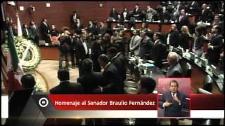 Senadores rinden homenaje al Senador Braulio Manuel Fernández Aguirre