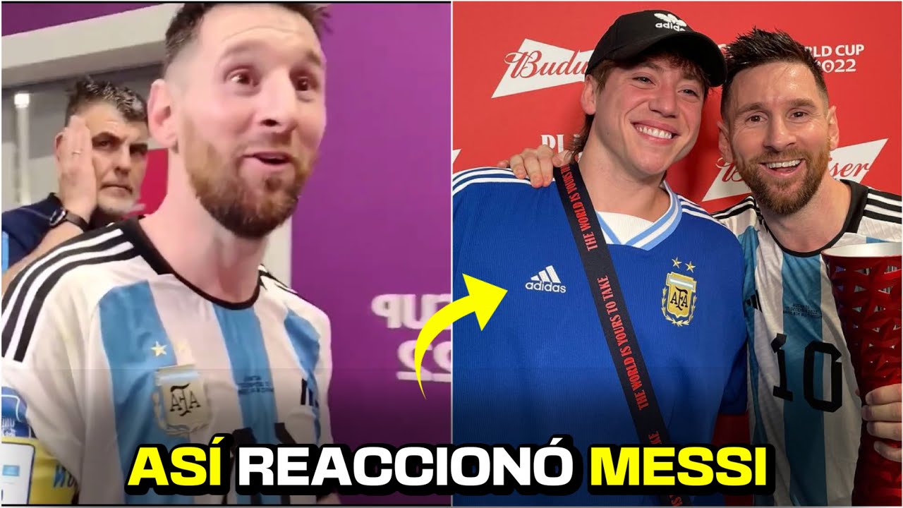 La Reacción De Messi Cuando Paulo Londra Le Entregó En Premió - YouTube