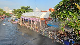 อย่างเนืองแน่นก่อนเริ่มงานโยนบัววัดบางพลีหลวงพ่อโต