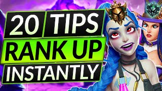 20 BEST TIPS to RANK UP in Season 12 - Champion Tricks for ALL ROLES - LoL Guide