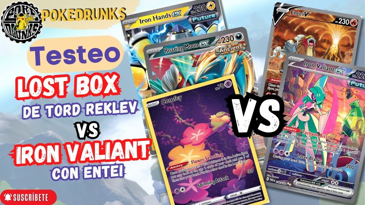 Pokemon TCG Paradox Rift Testing Decks Iron Valiant Entei Vs Lost Box ...