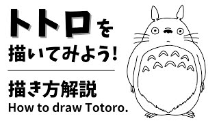 トトロのイラスト・描き方解説  /  How to draw Totoro.