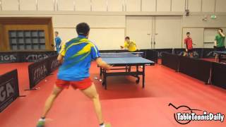 Fan Zhendong \u0026 Heming Hu Training - Swedish Open 2015!