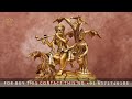 BRASS RADHA KRISHNA SITTING UNDER KALPAVRIKSHA WITH PEACOCK 8.6 INCHES