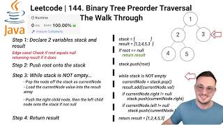 LeetCode 144. Binary Tree Preorder Traversal (Iterative Approach) in Java