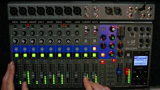 Zoom LiveTrak L‑12 | Mixing pop/rock song