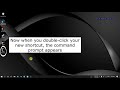 how to run command prompt commands with a desktop shortcut