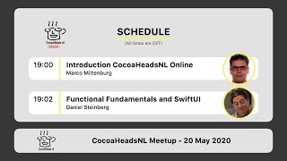 CocoaHeadsNL Online Meetup, 20 May 2020