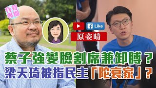 【短片】【有聲專欄】原姿晴：蔡子強變臉割席兼卸膊？梁天琦被指民主「陀衰家」？