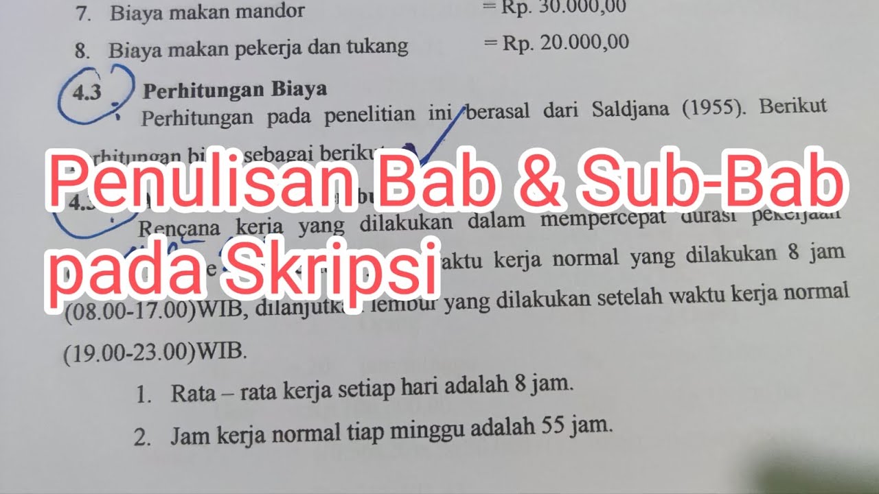 Penulisan Bab Dan Sub-bab Pada Skripsi - YouTube