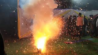 Coloruful Big Firecracker in Rajasthani Wedding