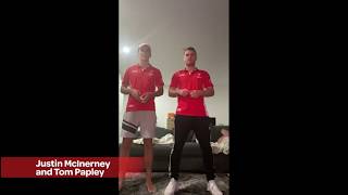 Sydney Swans' Justin McInerney and Tom Papley crunches 4 kids with cancer