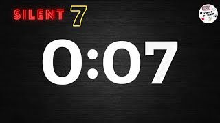 7 Second Countdown Timer silent/quiet with Black Background! - Countdown Timer!