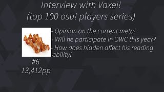 Top 100 osu! players interviews | Vaxei (narrated by u/BaguetteWasTaken)