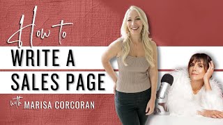 How to Write a Sales Page That Converts with Marisa Corcoran