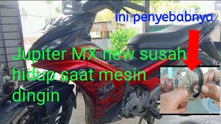 #Part1#penyebab  motor Jupiter MX new susah hidup saat mesin dingin#konpressi  @ademotorchannel1045