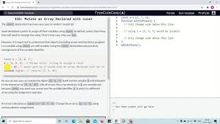 Tutorial 4 - Mutate an array declared with const - freecodecamp