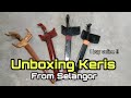 Unboxing 3 Keris I ordered online from Selangor .