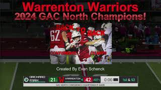 Warrenton vs Orchard Farm - Football Conference Championship Game and Homecoming - 10.18.24