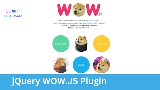 02. jQuery Plugin Tutorial | WOW.js | Learn with Gsarwar