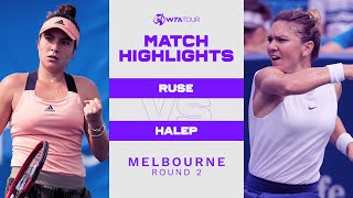 Elena-Gabriela Ruse vs. Simona Halep | 2022 Melbourne Summer Set Round 2 | WTA Match Highlights