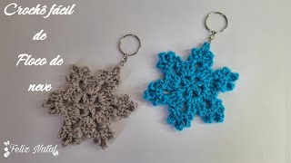 Floco de neve de crochê | Simples e fácil |