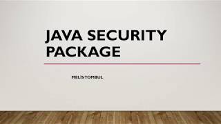 Java Security Package