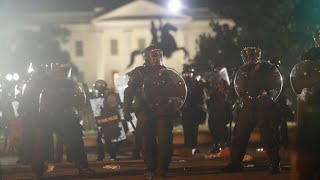 Anti-racism protesters and police clash in front of White House