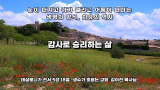 감사로 승리하는 삶 A life of victory through gratitude - 1 Thessalonians  5 : 18 데살로니가전서 5:18- 김이진 목사님 설교