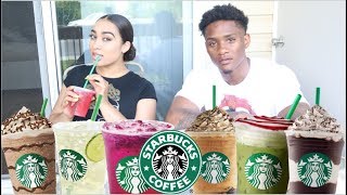 TRYING OUR SUBSCRIBERS FAVORITE STARBUCKS DRINKS