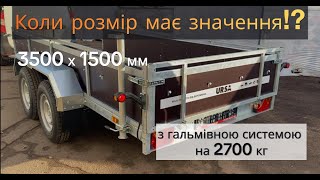 Коли розмір причепа має значення!? Огляд двухвісного причепа 3500х1500 з гальмівною системою на 2700