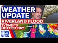 Flood alert issued for Riverland; Sydney swelters | Weather | 9 News Australia