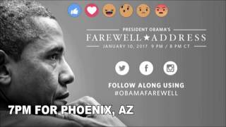 Countdown to President Barack Obama's Farewell address in Chicago